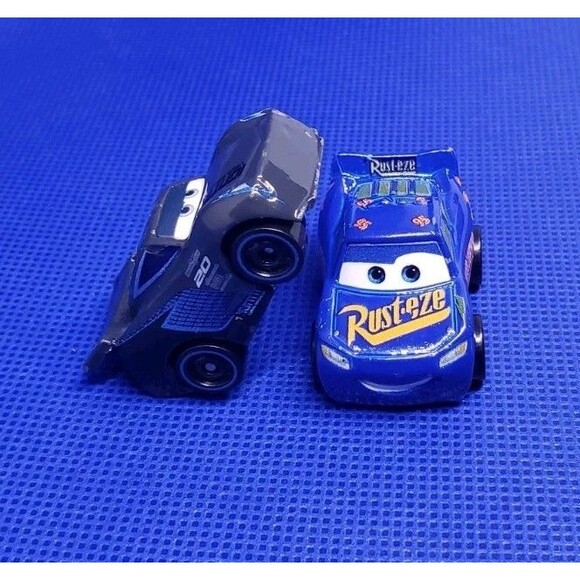 Disney/Pixar/Mattel/Die-cast Mini Racers Jackson Storm & Rust-eze  Lot Of 2.... - Picture 5 of 8